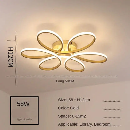 VETRULUS Flower LED Ceiling Light, 58 cm, Style A or B
