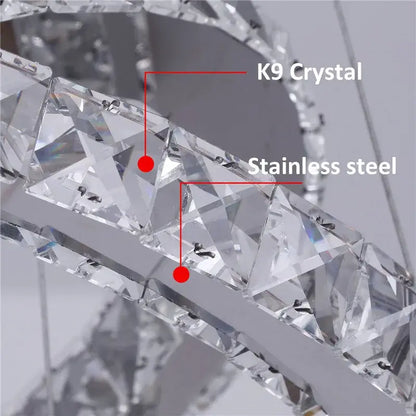VETRULUS Crystal LED Chandelier with Selectable Size &amp; Controls