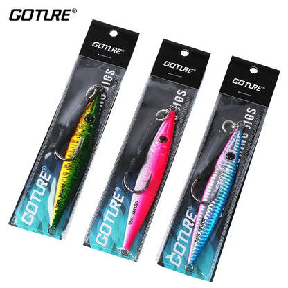 Goture 1PC Saltwater Metal Fishing Lure Jig Spoon 80g 100g 150g 200g
