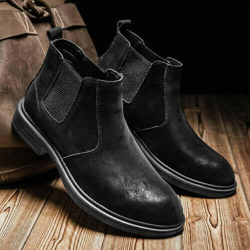 Mens Vegan Leather Angle Boots