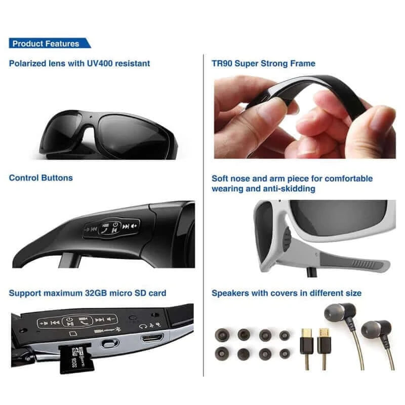 FOOANG Camera glasses camcorders portable DV Video recorder microphone.