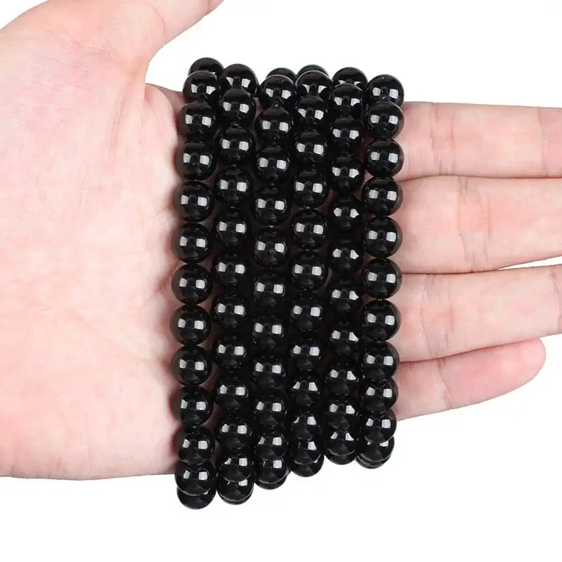 black agate onyx beads