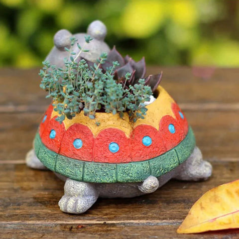 Home Decor Succulent Pot Turtle Shape Cactus Planter Flowerpot Vase.