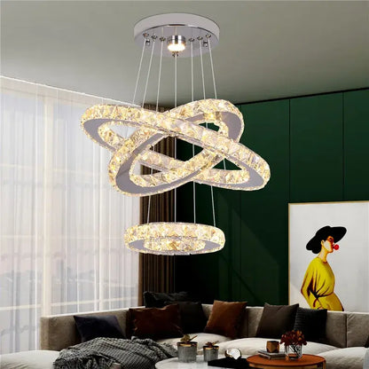 VETRULUS Crystal LED Chandelier with Selectable Size &amp; Controls