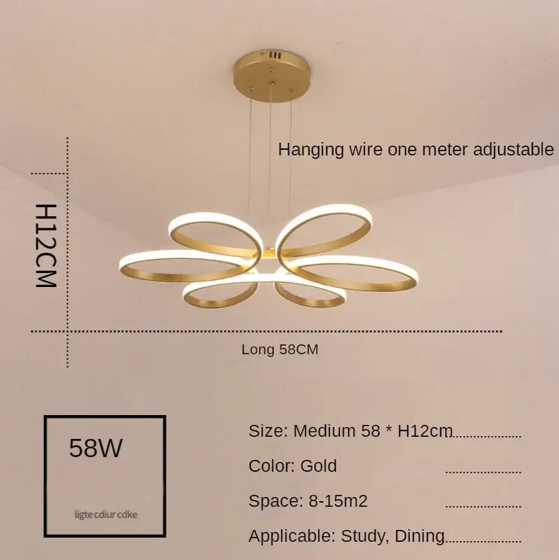 VETRULUS Flower LED Ceiling Light, 58 cm, Style A or B