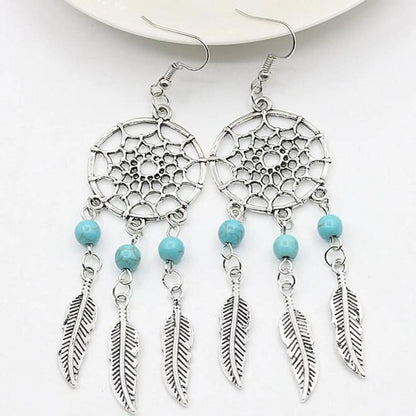 Sterling Silver Raw Amethyst Dream Catcher drop Earrings. Dream catcher dangle earrings