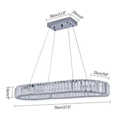 VETRULUS Crystal LED Chandelier with Selectable Size &amp; Controls