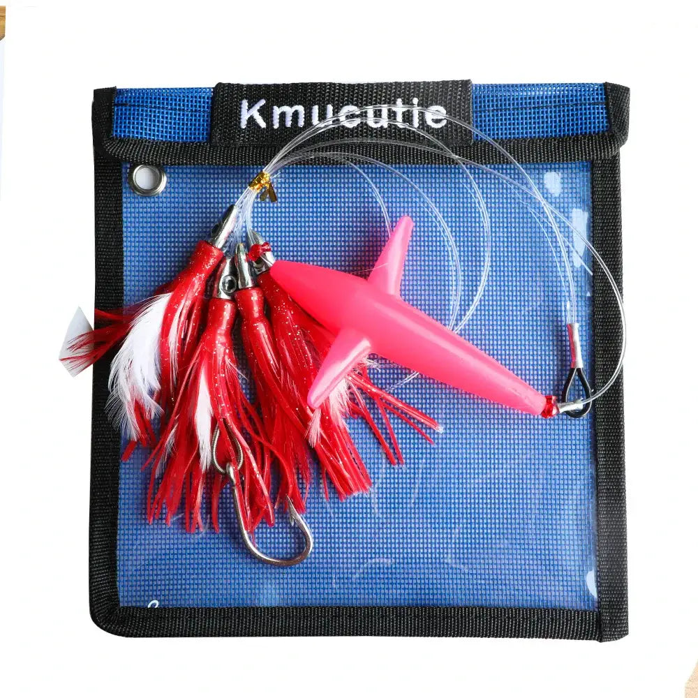 Kmucutie One Set of seawater Big Game Fishing Bait Marlin Tuna Trolling Lures with Bag Fishing Tackle