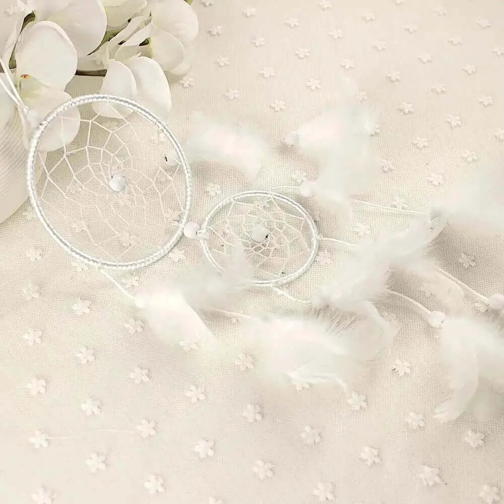 Wind Chimes Handmade Dream Catcher Net With Feathers Wall Hanging Dreamcatcher Craft Gift Christmas Decoration For Home