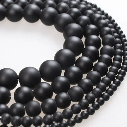 black agate onyx beads