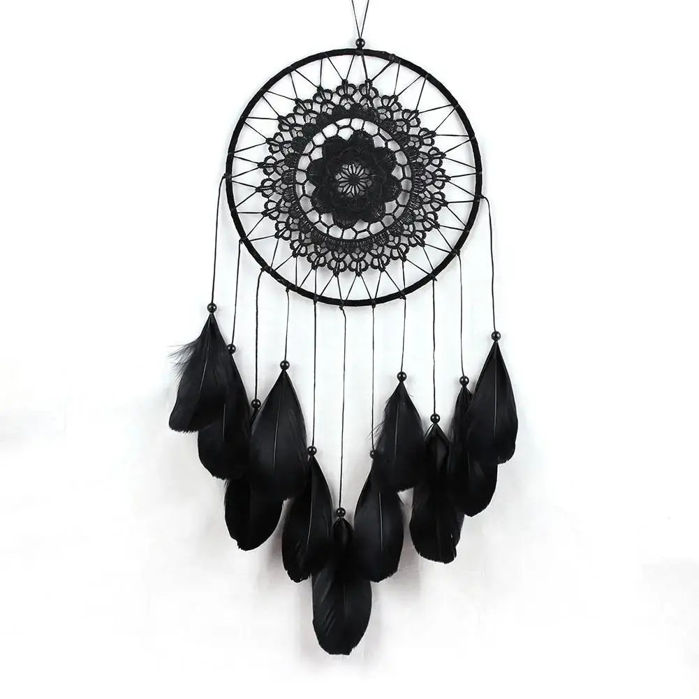 black white dream catcher wall decor