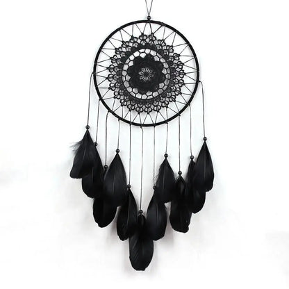 black white dream catcher wall decor