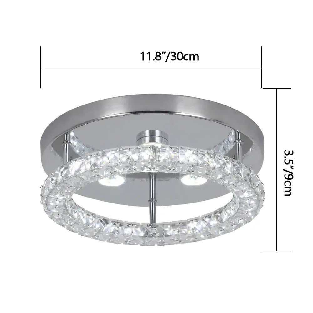 Modern Crystal LED Flush-Mount Ceiling Light