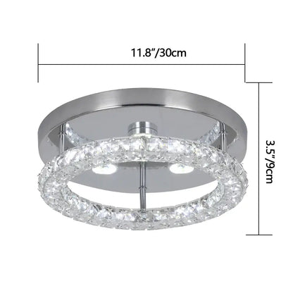 Modern Crystal LED Flush-Mount Ceiling Light