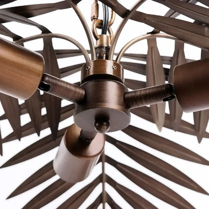 Boho Metal Palm Leaf Chandelier &amp; Ceiling Light