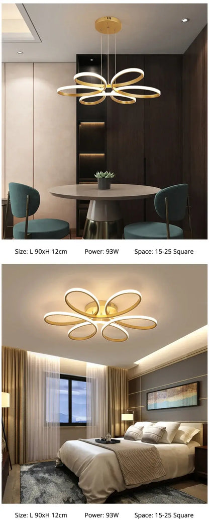 VETRULUS Flower LED Ceiling Light, 58 cm, Style A or B