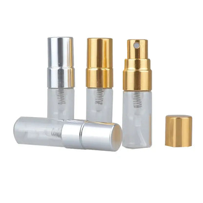 100pcs/lot 3ml Travel Portable Glass Perfume Bottle Mini Empty Transparent Glass Refillable Perfume Atomizer Bottle Container
