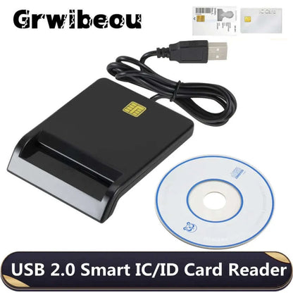 Grwibeou USB 2.0 smart Card Reader memory for ID Bank EMV electronic