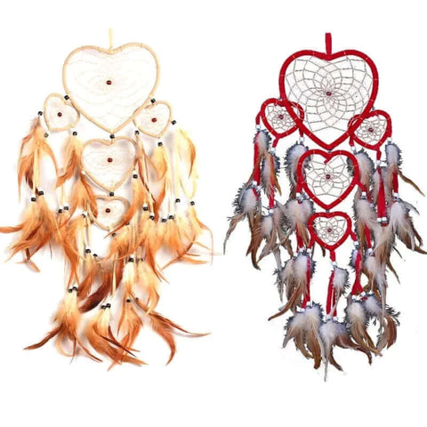 Romantic Heart Dream Catcher Handmade Traditional Dream Catcher Home.