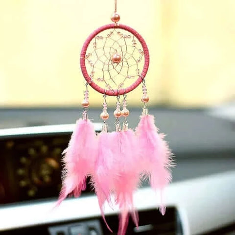 Dream Catcher Car Hanging Ornaments Feather Car Mirror Pendant Car.