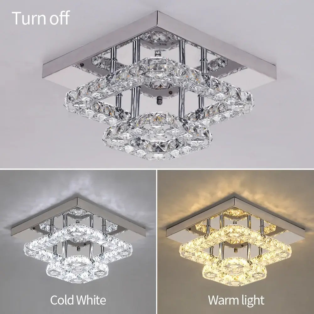 GreeLustr Crystal LED Ceiling Light, 20 or 27 cm