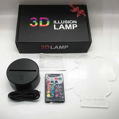Horse 3D Illusion LED Night Light with Remote