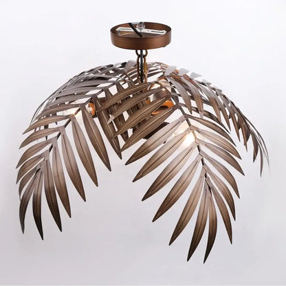 Boho Metal Palm Leaf Chandelier &amp; Ceiling Light