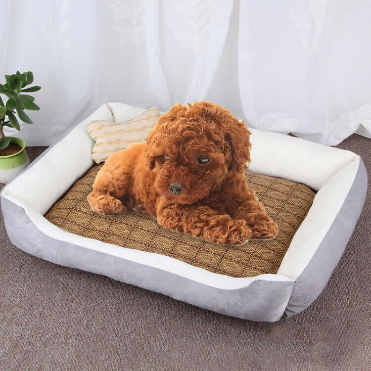 Dog Bone Pattern Big Soft Warm Kennel Pet Dog Cat Mat Blanket, with.