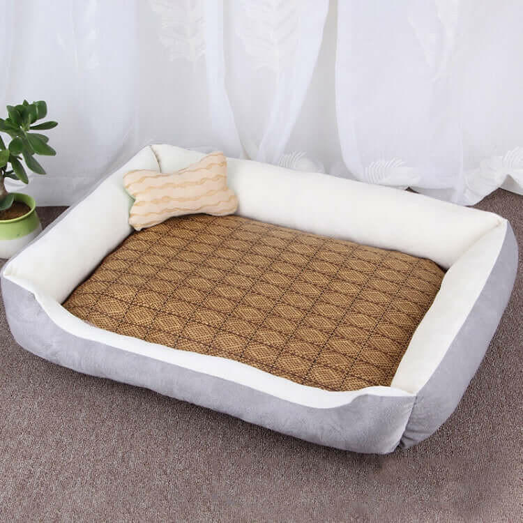 Dog Bone Pattern Big Soft Warm Kennel Pet Dog Cat Mat Blanket, with.