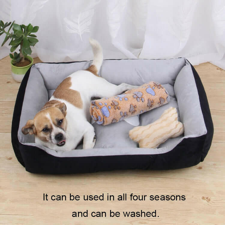 Dog Bone Pattern Big Soft Warm Kennel Pet Dog Cat Mat Blanket, with.