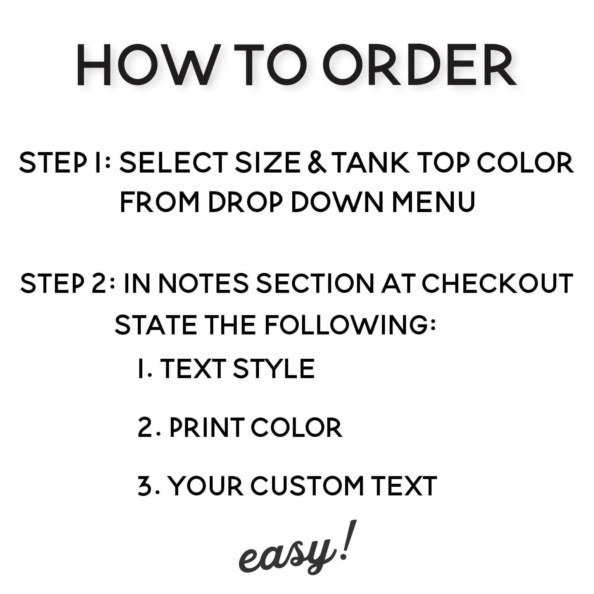 CUSTOM TANK TOP Pick Style &amp; Print Color