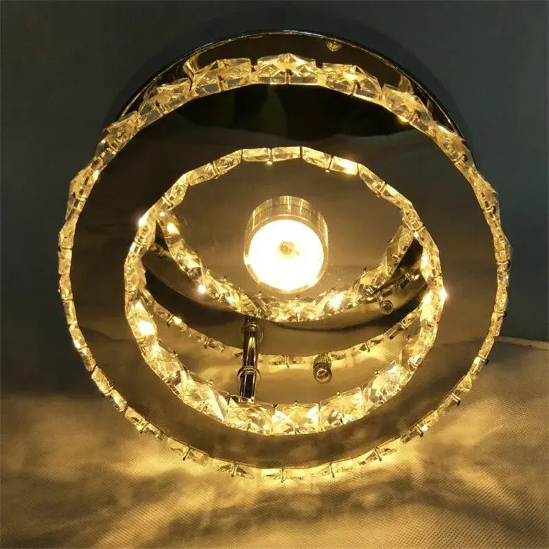 Modern Crystal LED Flush-Mount Ceiling Light