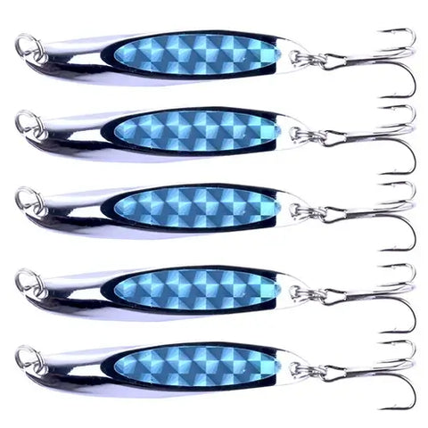 INFOF 5-pieces Spoon Bait Fishing Lure 21g/0.73oz Metal Hard Bait.