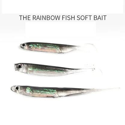 5-Pack Soft Fishing Lures with Tail Style Options