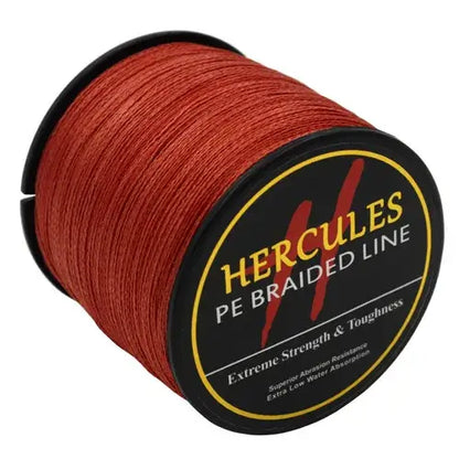 Hercules-braided fishing line, Multifilament line, 4 strands, 6/100lb, 1000m, PE, 13color, carp