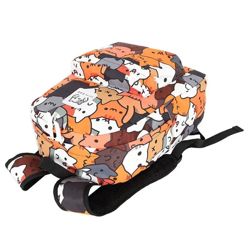 Neko Atsume Cat Backyard Intensive Anime Boys Girls Book Bag School.