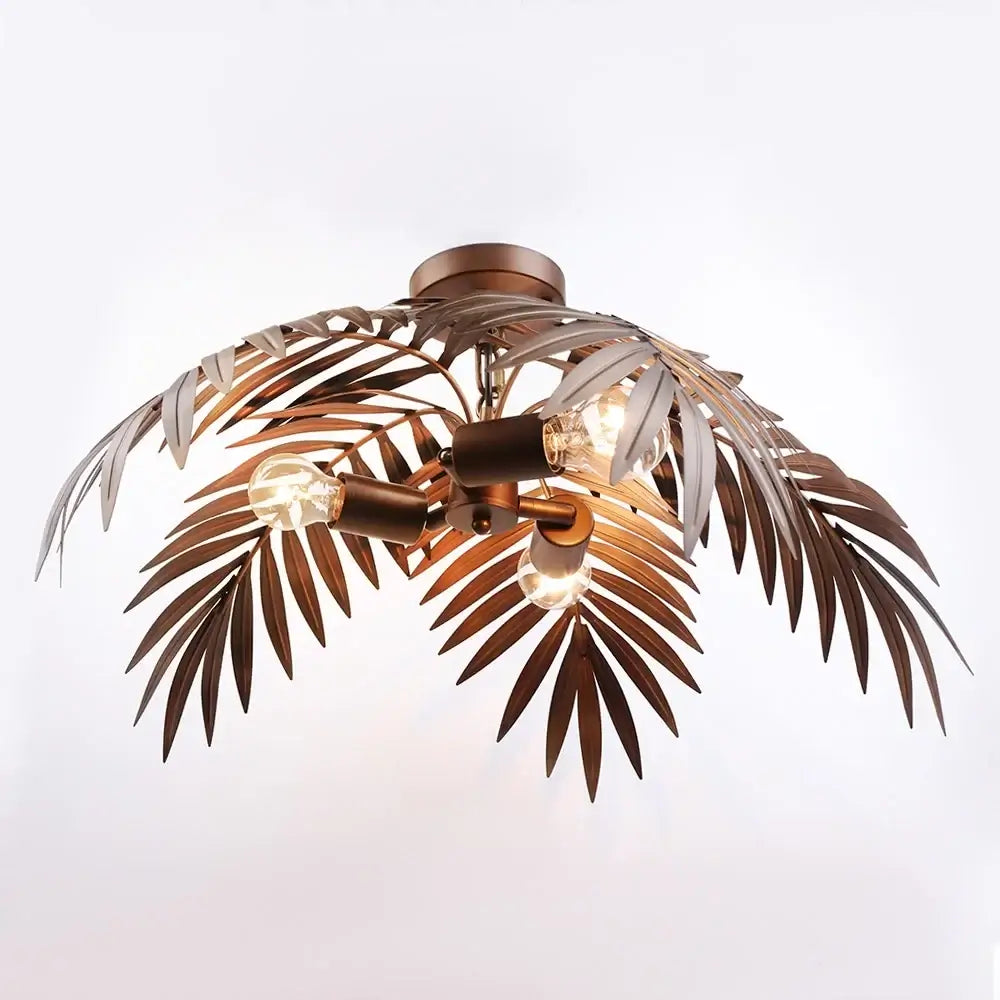 Boho Metal Palm Leaf Chandelier &amp; Ceiling Light