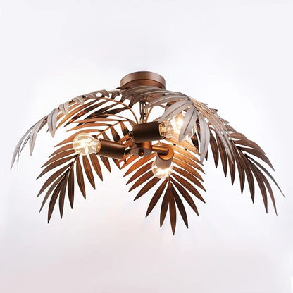 Boho Metal Palm Leaf Chandelier &amp; Ceiling Light
