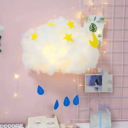 Creative Cloud Dream Catchers with Light Dreamcatcher DIY Material Pack Girls Baby Bedroom Hanging Decoration Home Ornaments