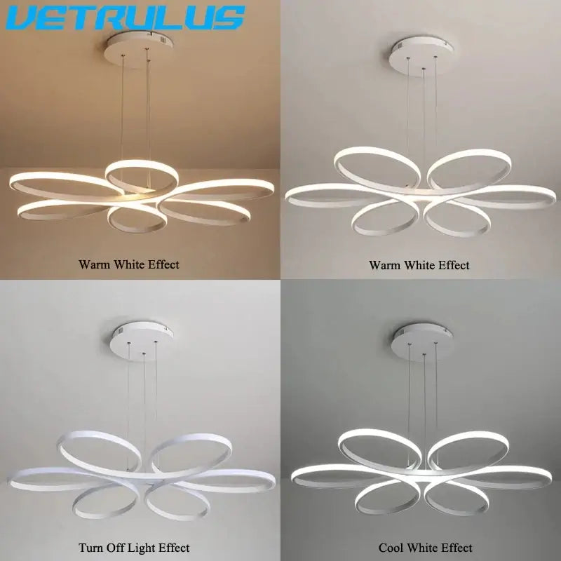 VETRULUS Flower LED Ceiling Light, 58 cm, Style A or B