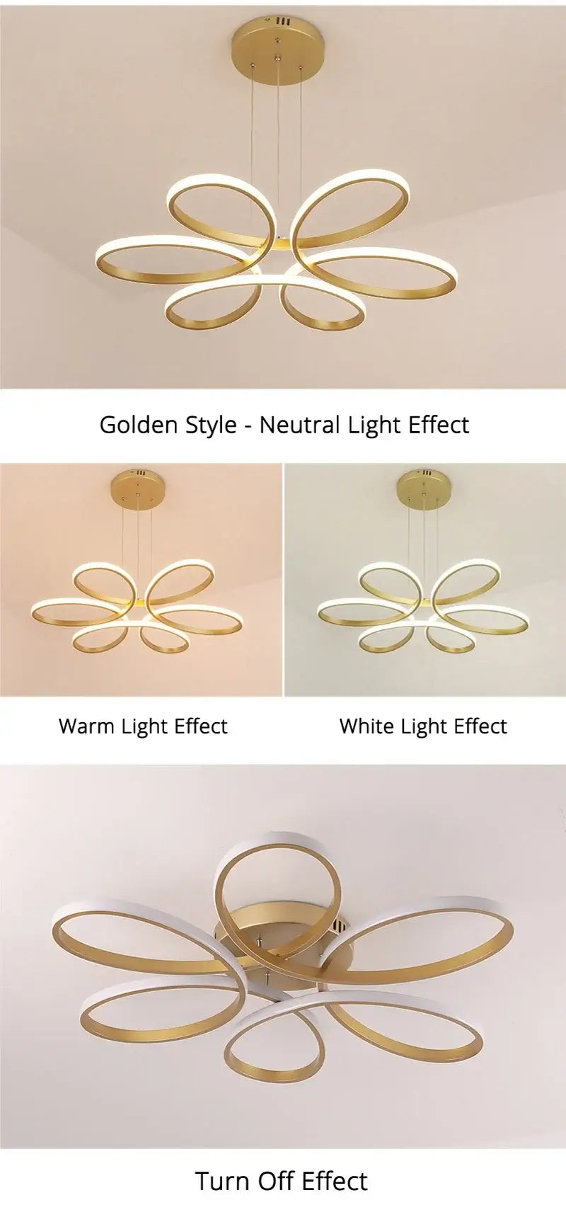 VETRULUS Flower LED Ceiling Light, 58 cm, Style A or B