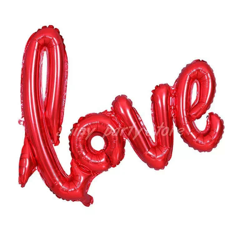 Red Love Letter Foil Balloon Pink Silver Gold Ballon Anniversary Wedding Valentines Birthday Party Decoration Photo Props Decor