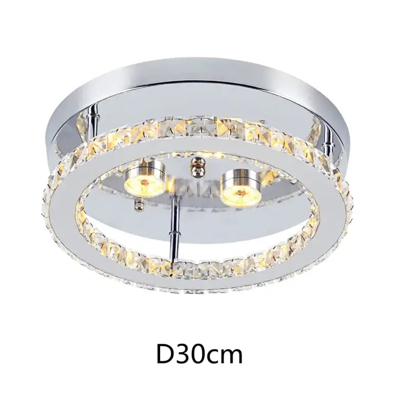 Modern Crystal LED Flush-Mount Ceiling Light