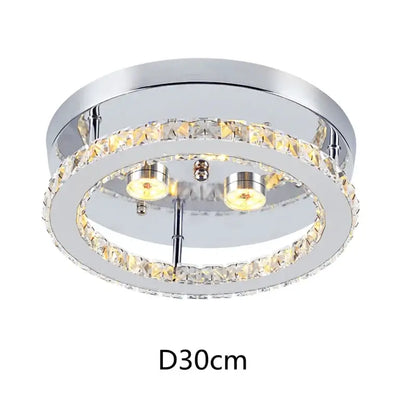 Modern Crystal LED Flush-Mount Ceiling Light