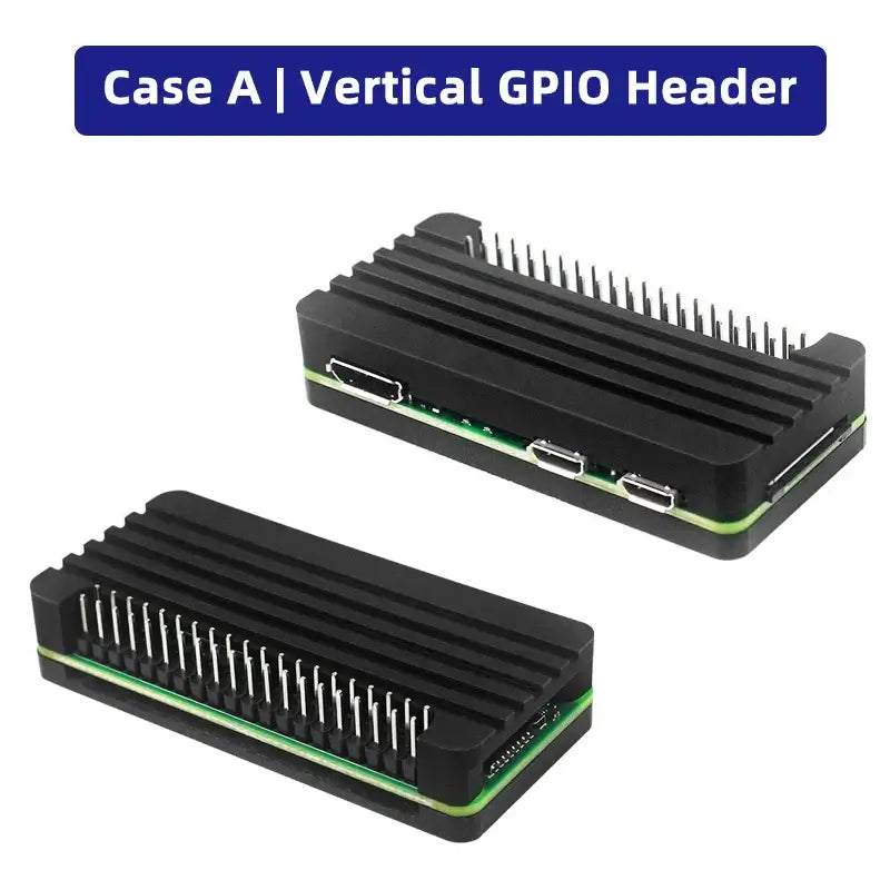 Raspberry Pi Zero 2 W Aluminum Case CNC Armored Shell with Heatsink GPIO Header Passive Cooling Case for Pi Zero 2 W / W / 1.3