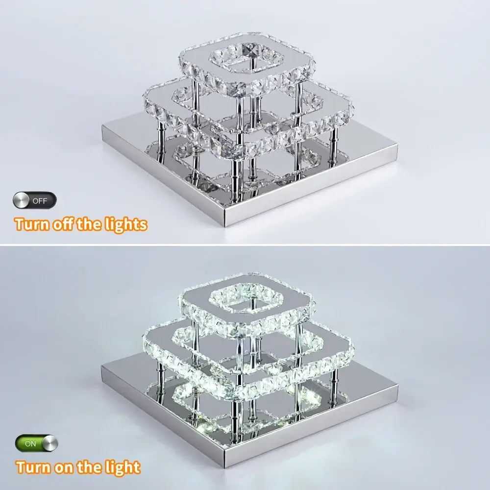 GreeLustr Crystal LED Ceiling Light, 20 or 27 cm