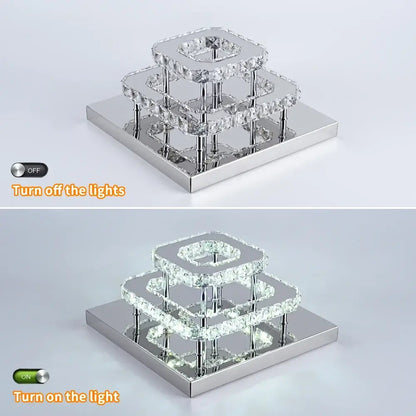 GreeLustr Crystal LED Ceiling Light, 20 or 27 cm