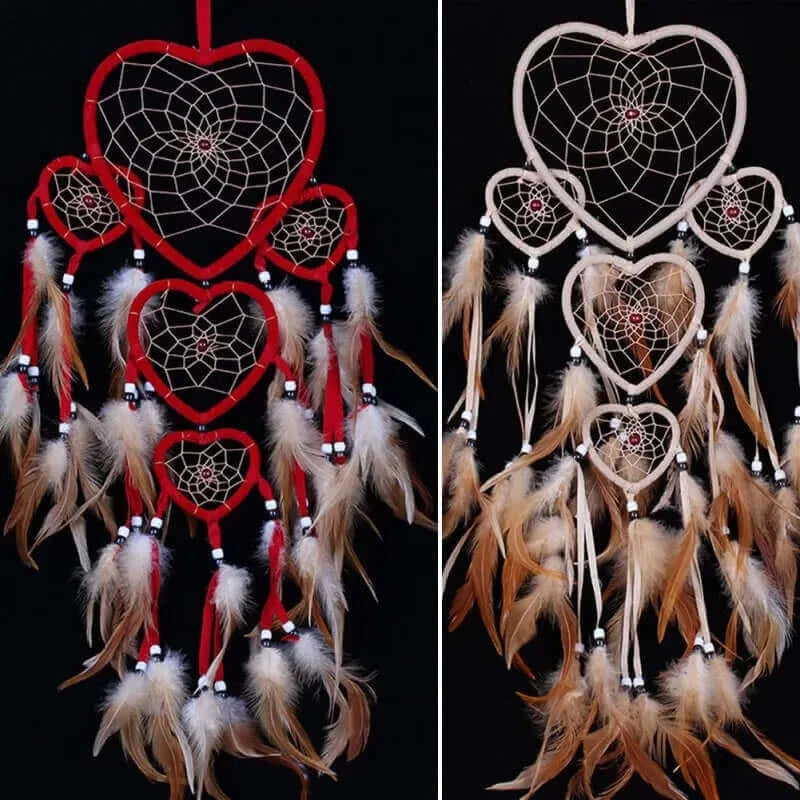 Romantic Heart Dream Catcher Handmade Traditional Dream Catcher Home.