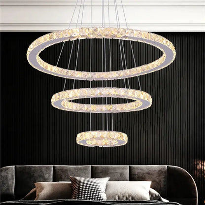 VETRULUS Crystal LED Chandelier with Selectable Size &amp; Controls