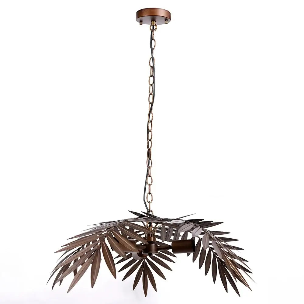 Boho Metal Palm Leaf Chandelier &amp; Ceiling Light